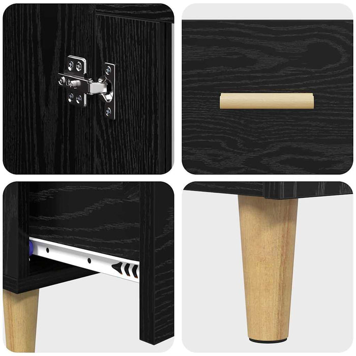 Bufet cu sertar Stejar Negru 70 x 31 x 115 cm Lemn compozit - WALTI WALTI