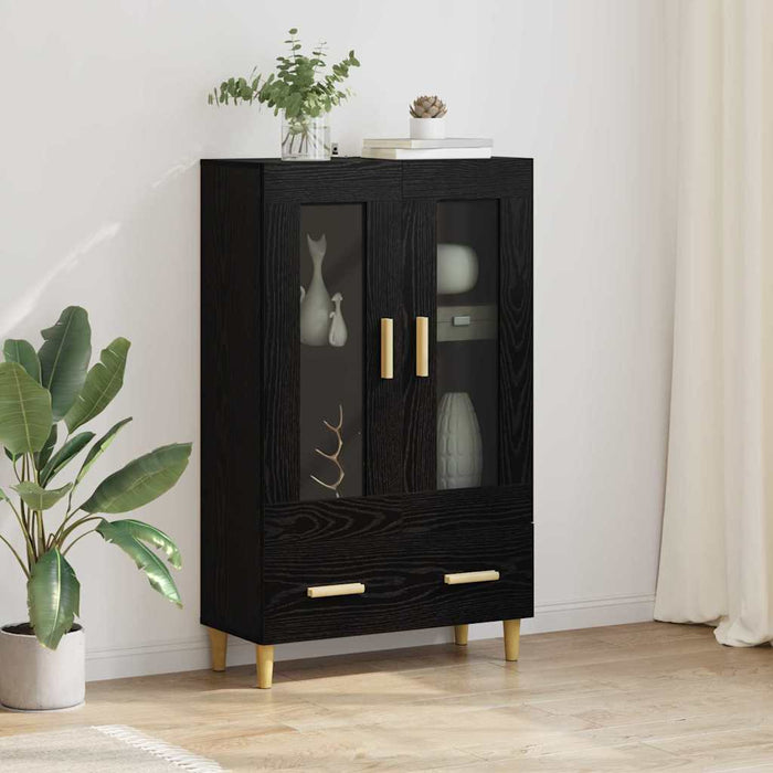 Bufet cu sertar Stejar Negru 70 x 31 x 115 cm Lemn compozit - WALTI WALTI