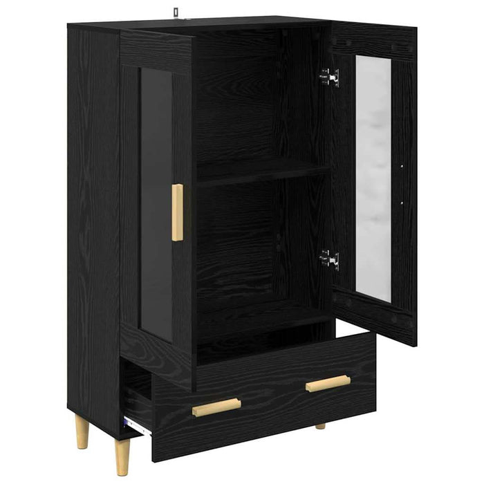 Bufet cu sertar Stejar Negru 70 x 31 x 115 cm Lemn compozit - WALTI WALTI