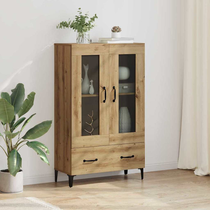 Bufet Stejar Artizanal 70 x 31 x 115 cm Lemn Ingineresc și Fier - WALTI WALTI