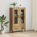Bufet Stejar Artizanal 70 x 31 x 115 cm Lemn Ingineresc și Fier - WALTI WALTI