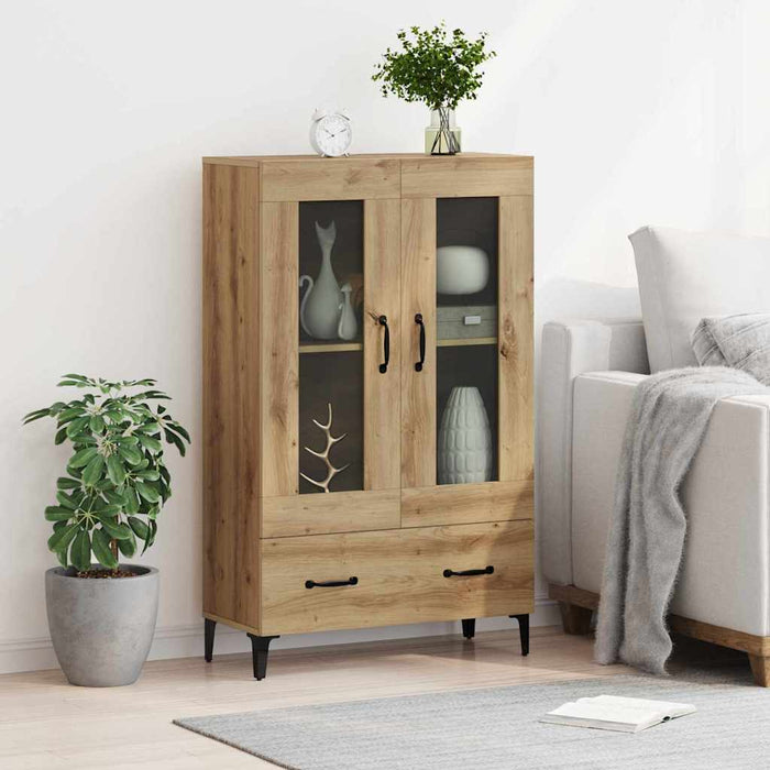 Bufet Stejar Artizanal 70 x 31 x 115 cm Lemn Ingineresc și Fier - WALTI WALTI