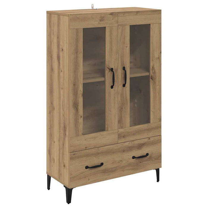 Bufet Stejar Artizanal 70 x 31 x 115 cm Lemn Ingineresc și Fier - WALTI WALTI