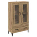 Bufet Stejar Artizanal 70 x 31 x 115 cm Lemn Ingineresc și Fier - WALTI WALTI