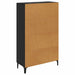 Bufet Stejar Negru 70 x 31 x 115 cm Lemn Ingineresc și Fier - WALTI WALTI