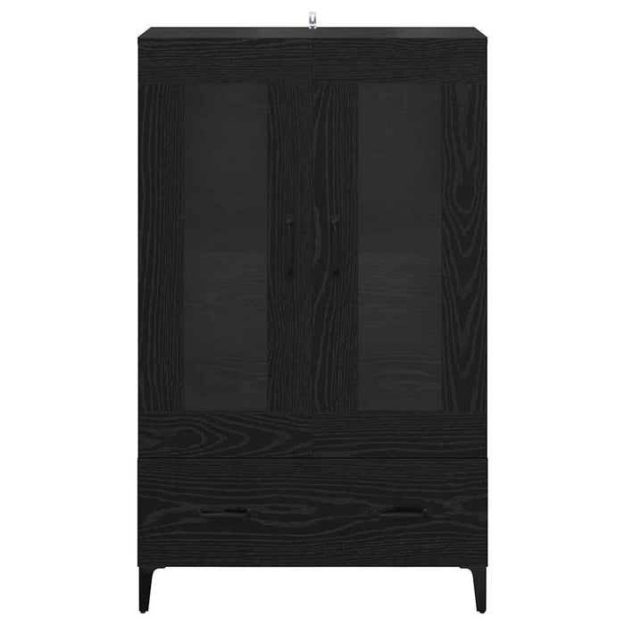 Bufet Stejar Negru 70 x 31 x 115 cm Lemn Ingineresc și Fier - WALTI WALTI