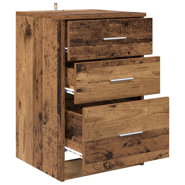 Dulap de noapte Lemn vechi 40 x 40 x 63 cm Lemn compozit WALTI