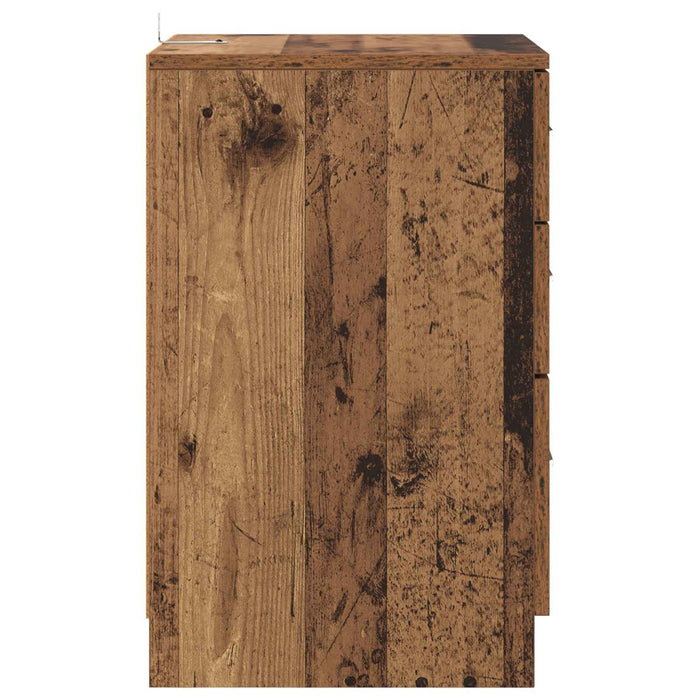 Dulap de noapte Lemn vechi 40 x 40 x 63 cm Lemn compozit WALTI