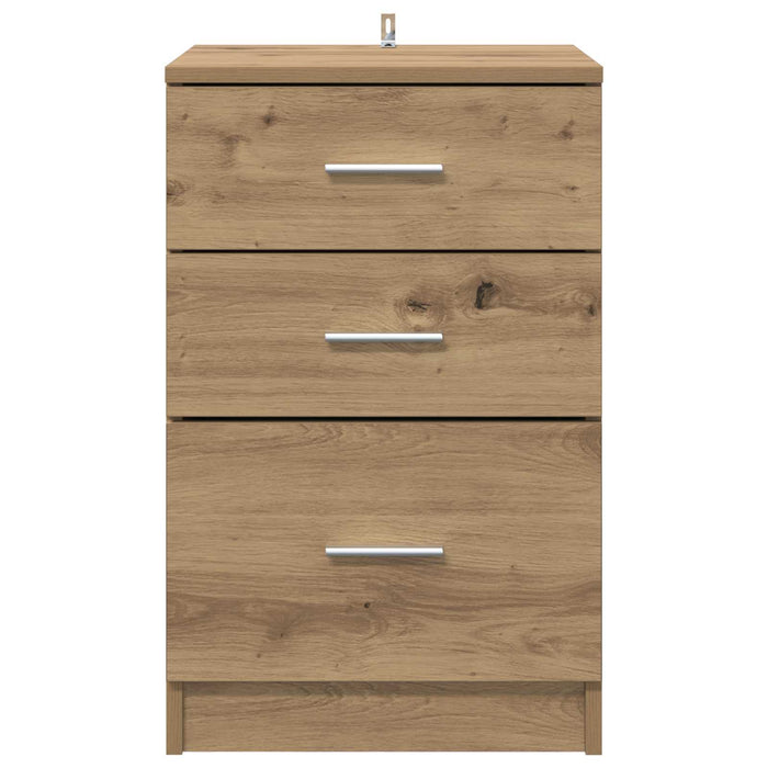 Dulap de noapte Stejar Artizanal 40 x 40 x 63 cm Lemn compozit - WALTI WALTI