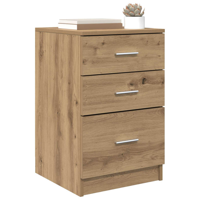 Dulap de noapte Stejar Artizanal 40 x 40 x 63 cm Lemn compozit - WALTI WALTI