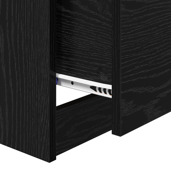 Dulap de noapte Stejar Negru 40 x 40 x 63 cm Lemn compozit WALTI