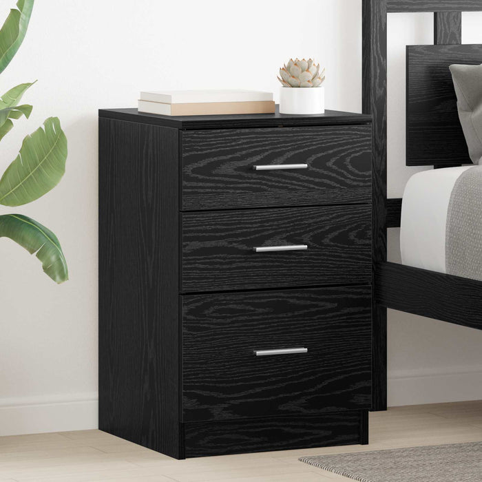 Dulap de noapte Stejar Negru 40 x 40 x 63 cm Lemn compozit WALTI