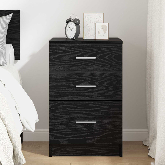 Dulap de noapte Stejar Negru 40 x 40 x 63 cm Lemn compozit WALTI