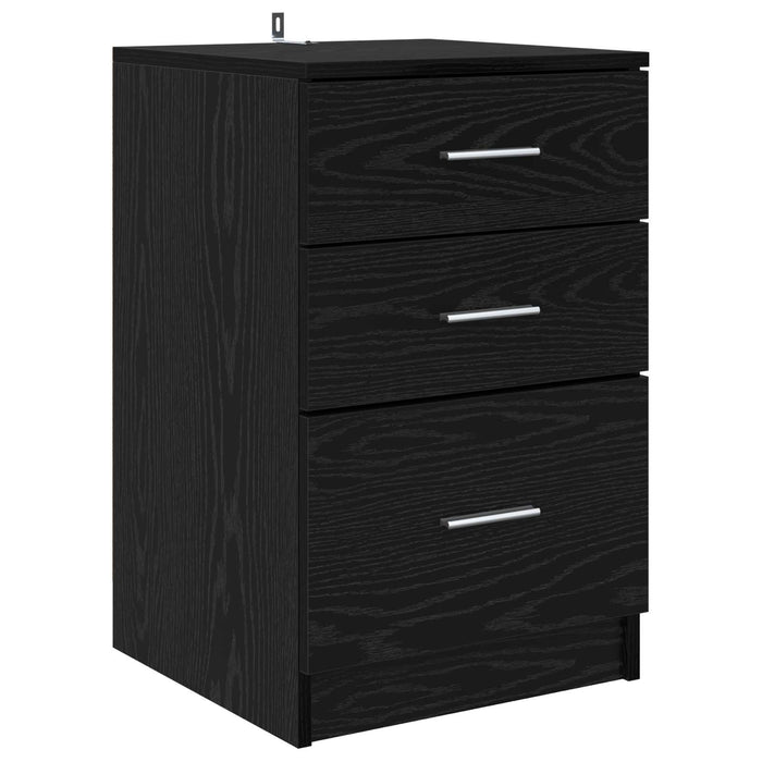 Dulap de noapte Stejar Negru 40 x 40 x 63 cm Lemn compozit WALTI