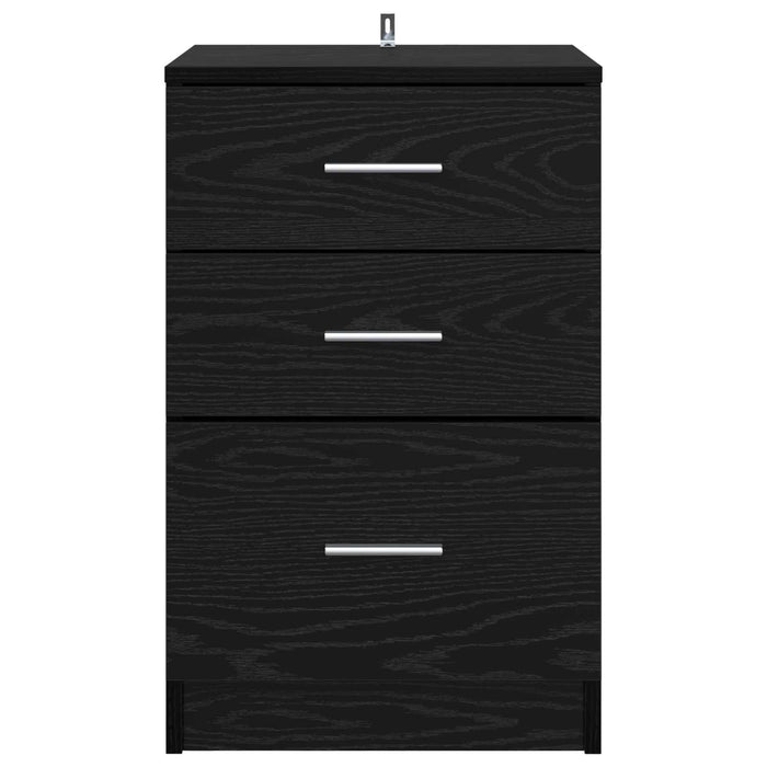 Dulap de noapte Stejar Negru 40 x 40 x 63 cm Lemn compozit WALTI