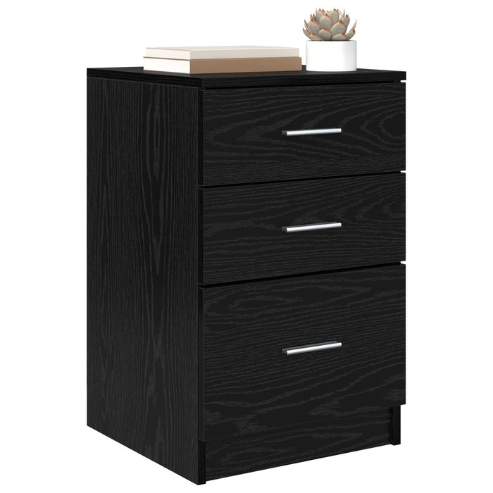 Dulap de noapte Stejar Negru 40 x 40 x 63 cm Lemn compozit WALTI