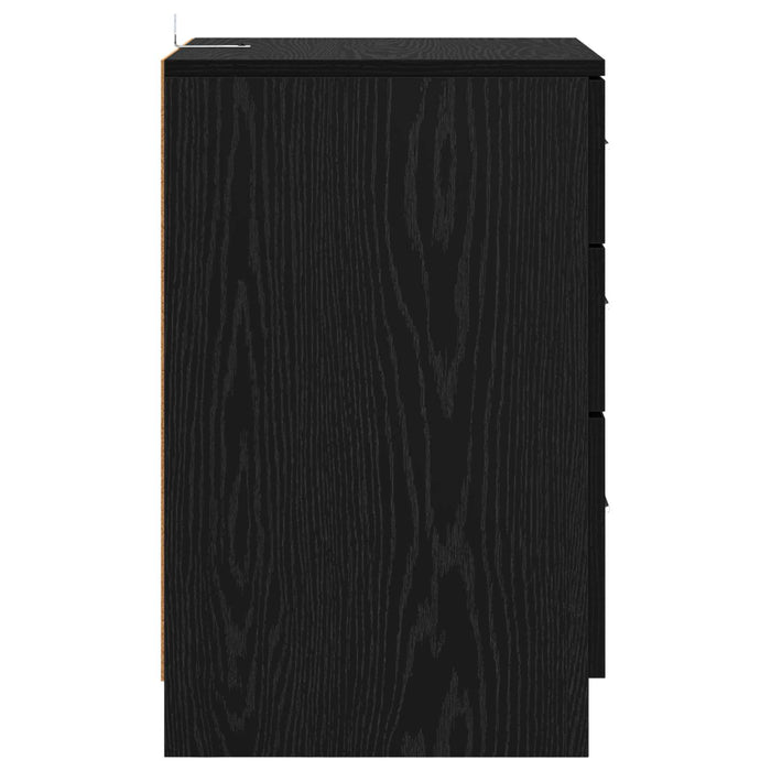 Dulap de noapte Stejar Negru 40 x 40 x 63 cm Lemn compozit WALTI