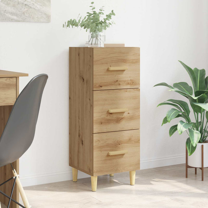 Bufet stejar artizanal 34.5 x 34 x 90 cm Lemn compozit - WALTI WALTI