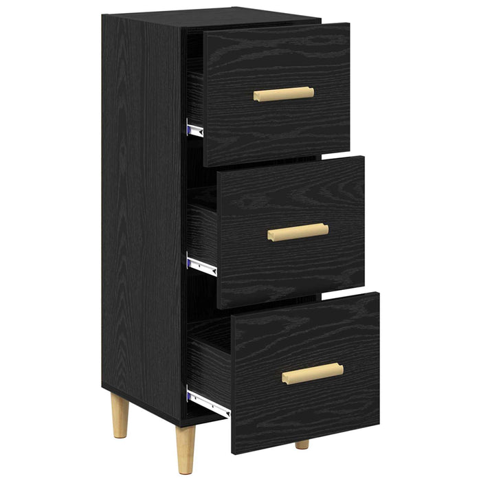Bufet cu sertar Stejar negru 34.5 x 34 x 90 cm Lemn compozit - WALTI WALTI