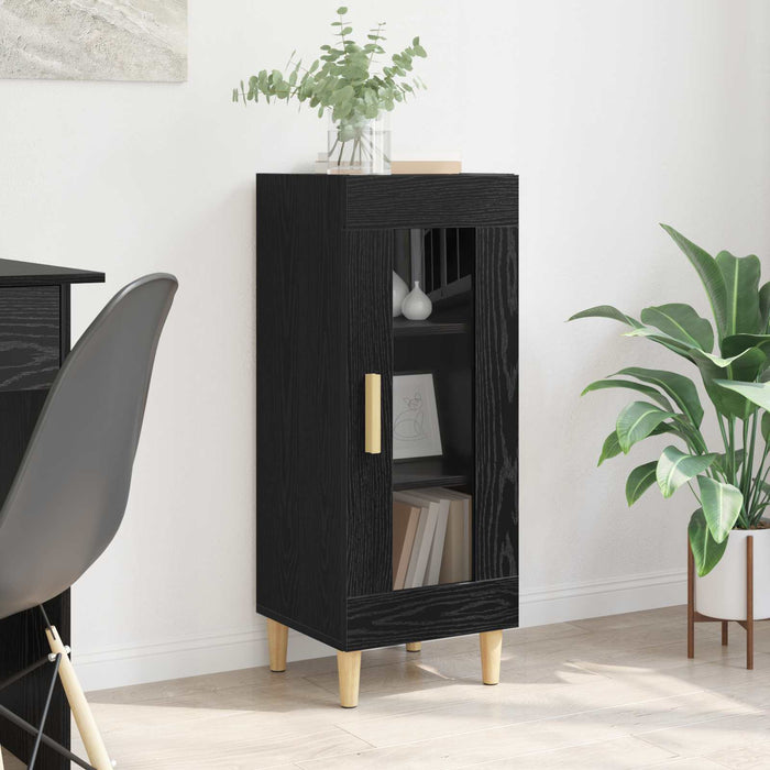 Bufet Stejar Negru 34.5 x 32.5 x 90 cm Lemn compozit - WALTI WALTI