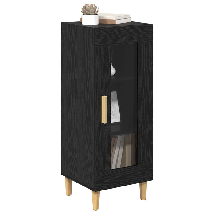 Bufet Stejar Negru 34.5 x 32.5 x 90 cm Lemn compozit - WALTI WALTI