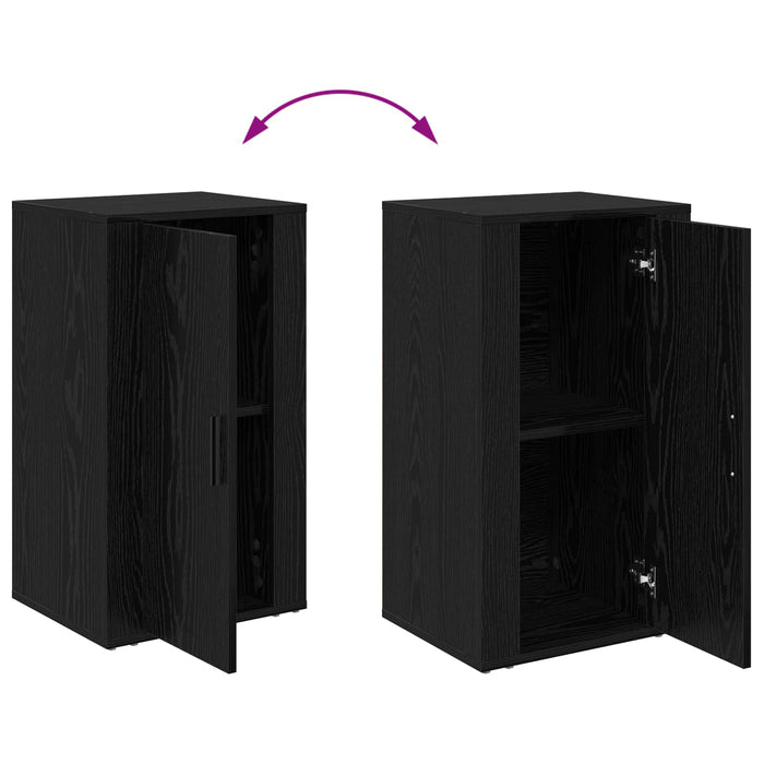 Bufet Stejar Negru 40 x 33 x 70 cm Lemn compozit - WALTI WALTI