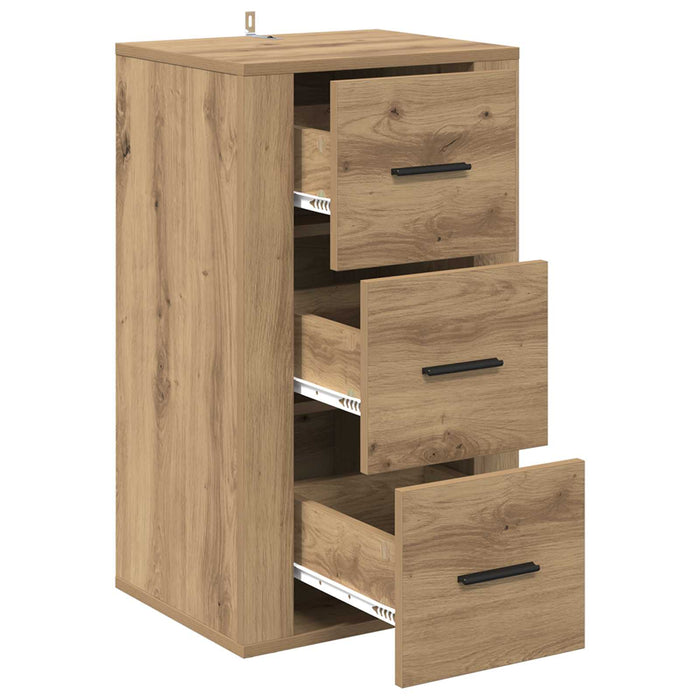 Bufet cu sertar Stejar Artizanal 40 x 33 x 70 cm Lemn compozit - WALTI WALTI