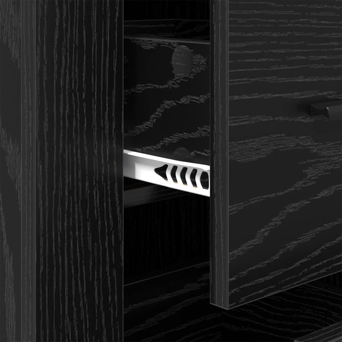 Bufet cu sertar Stejar Negru 40 x 33 x 70 cm Lemn compozit - WALTI WALTI
