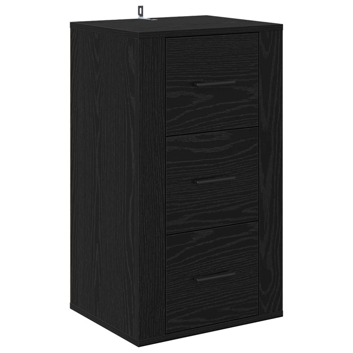 Bufet cu sertar Stejar Negru 40 x 33 x 70 cm Lemn compozit - WALTI WALTI