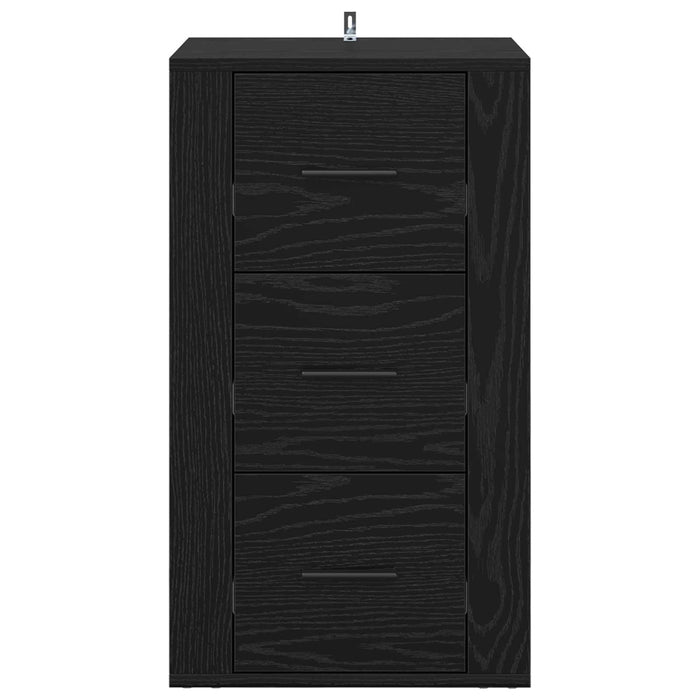 Bufet cu sertar Stejar Negru 40 x 33 x 70 cm Lemn compozit - WALTI WALTI