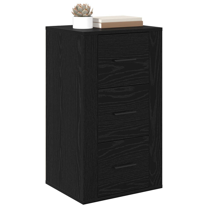 Bufet cu sertar Stejar Negru 40 x 33 x 70 cm Lemn compozit - WALTI WALTI