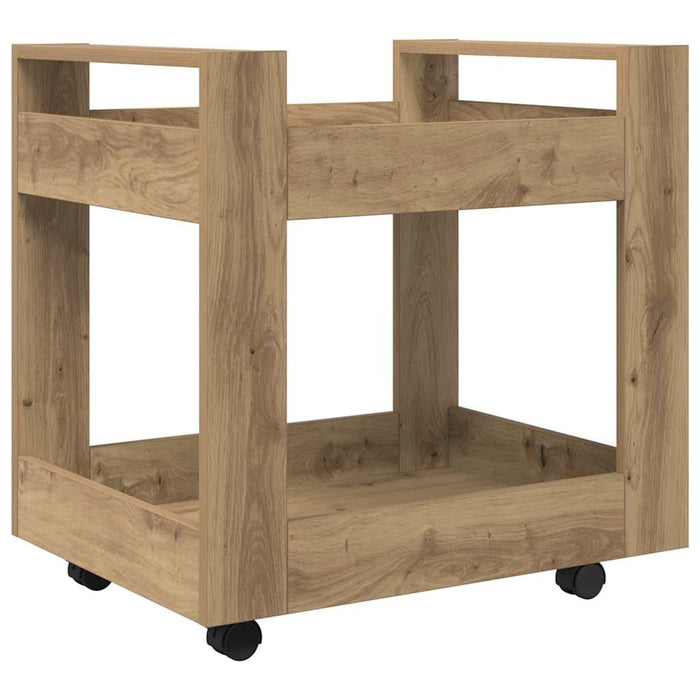 Cărucior Birou Stejar Artizanal 60 x 45 x 60 cm Lemn compozit - WALTI WALTI
