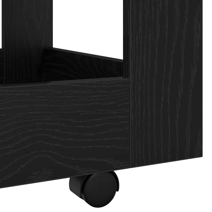 Cărucior Birou Stejar Negru 60 x 45 x 60 cm Lemn compozit - WALTI WALTI