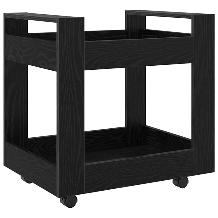 Cărucior Birou Stejar Negru 60 x 45 x 60 cm Lemn compozit - WALTI WALTI