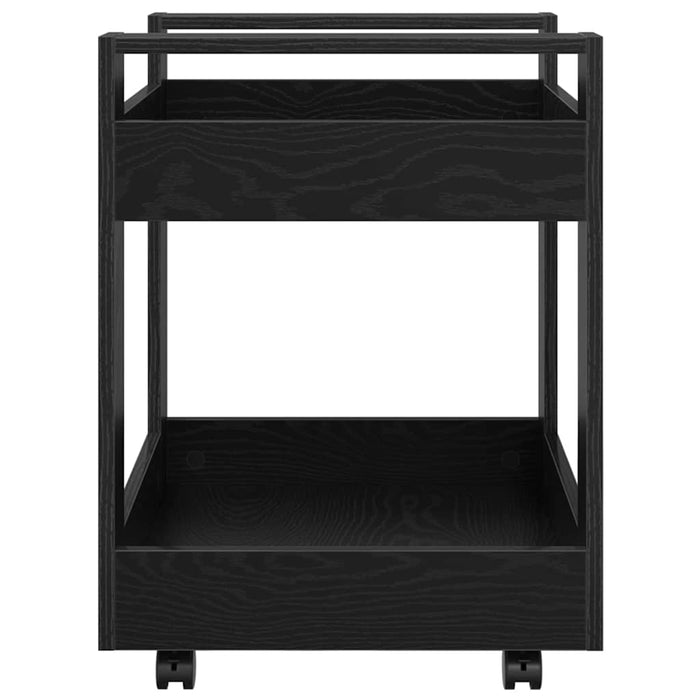 Cărucior Birou Stejar Negru 60 x 45 x 60 cm Lemn compozit - WALTI WALTI