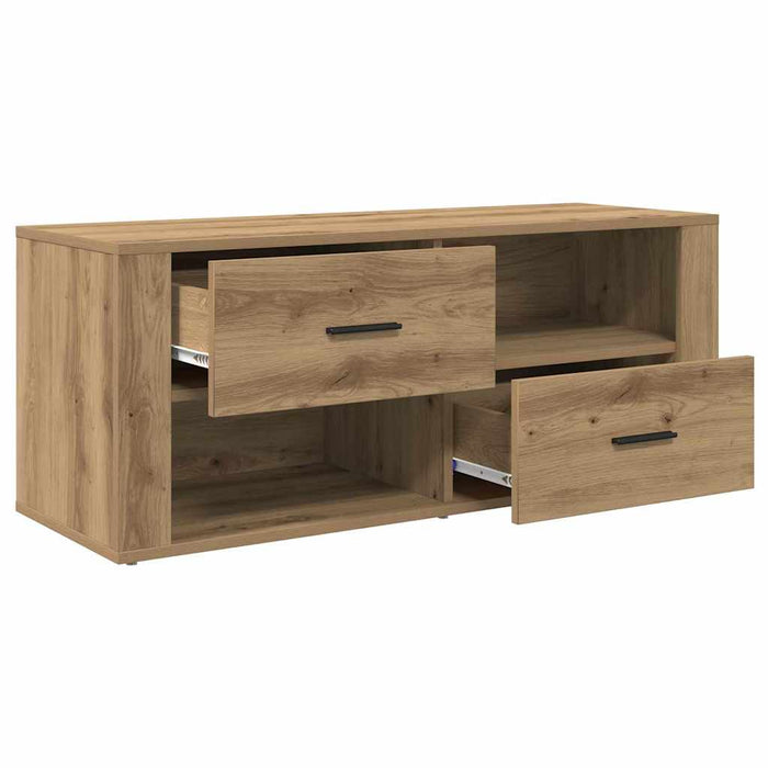 Cabinet TV Stejar Artizanal 100 x 35 x 40 cm Lemn compozit - WALTI WALTI