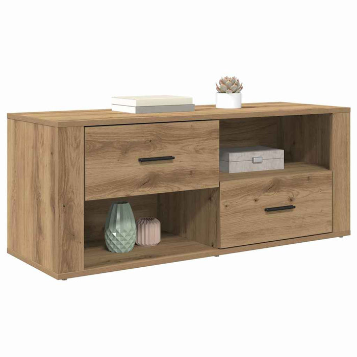 Cabinet TV Stejar Artizanal 100 x 35 x 40 cm Lemn compozit - WALTI WALTI