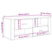 Cabinet TV Stejar Artizanal 100 x 35 x 40 cm Lemn compozit - WALTI WALTI
