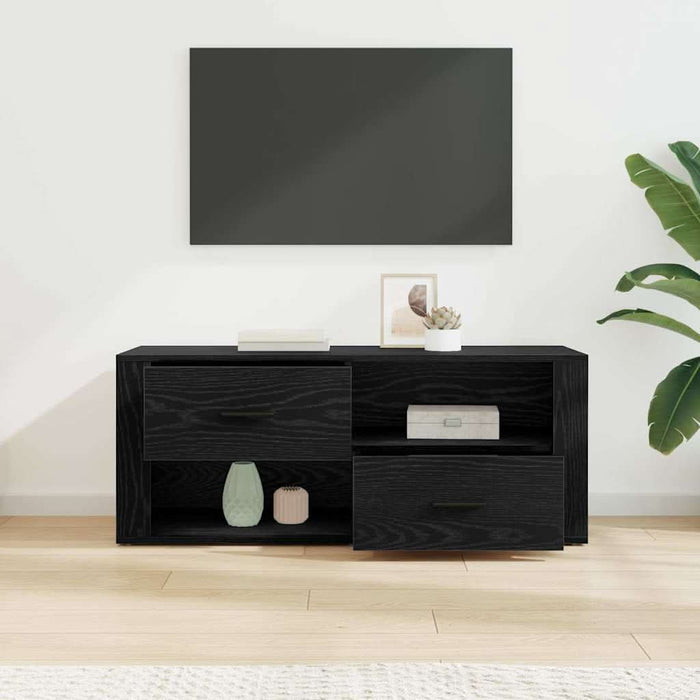 Cabinet TV Stejar Negru 100 x 35 x 40 cm Lemn compozit - WALTI WALTI