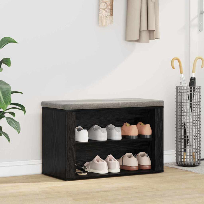 Raft pentru încălțăminte cu raft Stejar negru 75 x 35 x 45 cm - WALTI WALTI