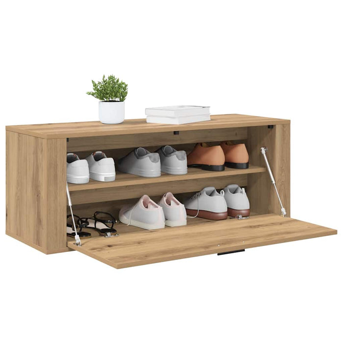 Dulap pentru pantofi cu raft stejar artizanal 100 x 35 x 38 cm - WALTI WALTI
