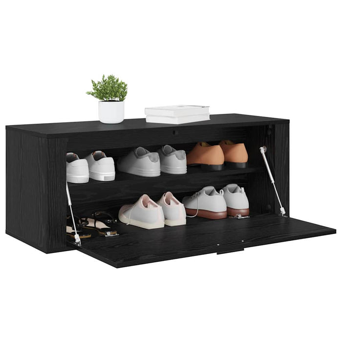 Dulap pentru pantofi cu raft Stejar negru 100 x 35 x 38 cm - WALTI WALTI