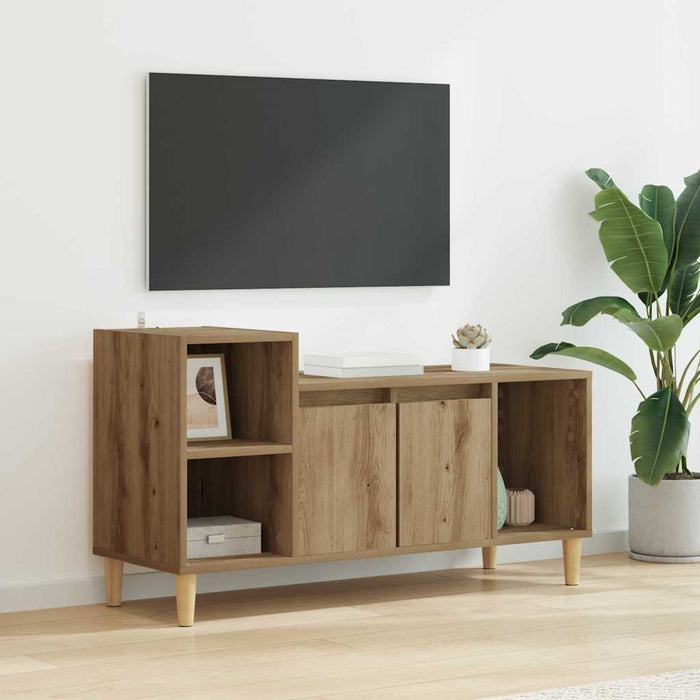 Cabinet TV Stejar Artizanal 100 x 35 x 55 cm Lemn compozit - WALTI WALTI