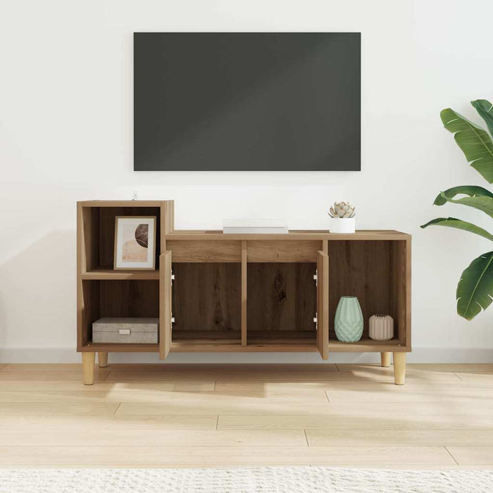 Cabinet TV Stejar Artizanal 100 x 35 x 55 cm Lemn compozit - WALTI WALTI