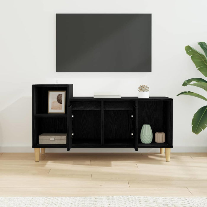 Cabinet TV Stejar Negru 100 x 35 x 55 cm Lemn compozit - WALTI WALTI