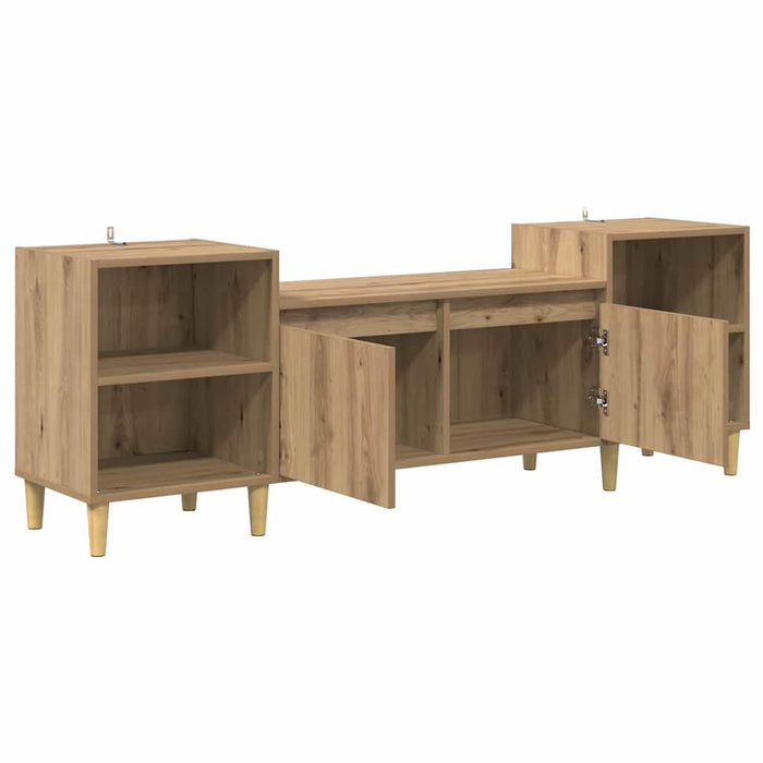 Cabinet TV Stejar Artizanal 160 x 35 x 55 cm Lemn compozit - WALTI WALTI