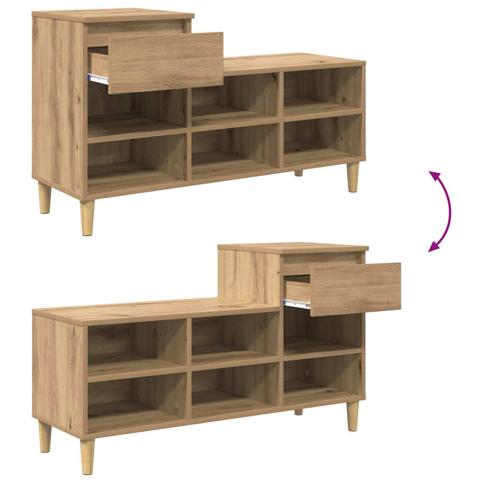 Dulap pentru pantofi Stejar Artizanal 102 x 36 x 60 cm - WALTI WALTI