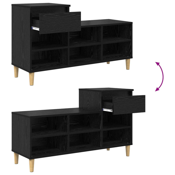 Dulap pentru pantofi cu sertar Stejar Negru 102 x 36 x 60 cm - WALTI WALTI