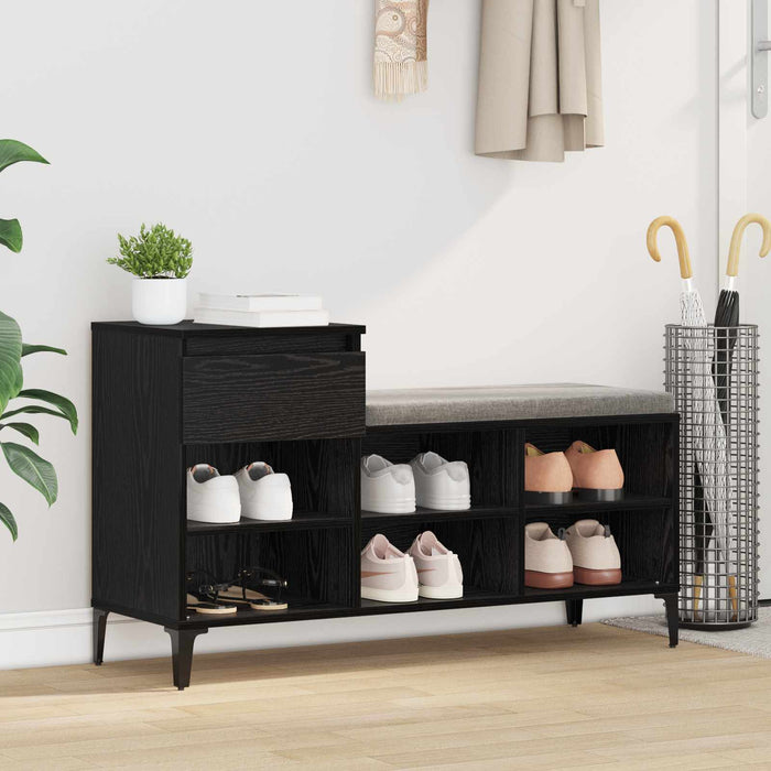 Dulap pentru pantofi cu sertar Stejar negru 102 x 36 x 60 cm - WALTI WALTI