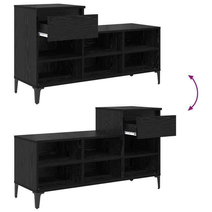 Dulap pentru pantofi cu sertar Stejar negru 102 x 36 x 60 cm - WALTI WALTI
